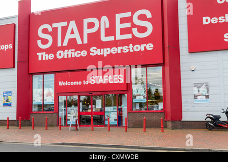 Staples Superstore in the Merry Hill shopping centre Brierley Hill West Midlands Stock Photo