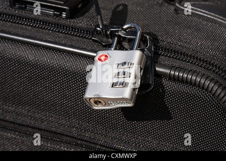 TSA Approved Luggage Padlock Stock Photo