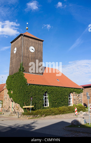 Church in Althuettendorf, Joachimsthal municipal federation, Barnim district, Brandenburg, Germany, Europe Stock Photo