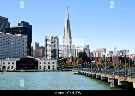 San Francisco Skyline as Viewed from Pier 7 Stock Photo