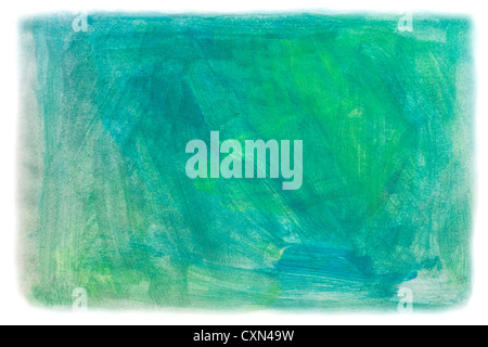 abstract blue and green Painting Texture with water color Stock Photo