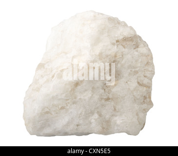 A splinter of albite, isolated on a white background Stock Photo