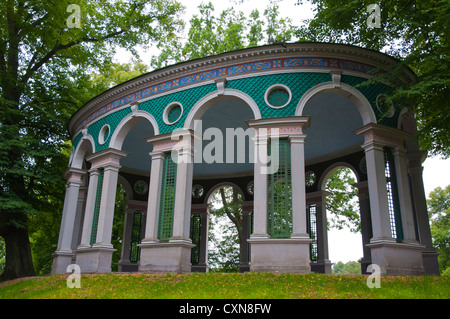 Ekotemplet the Echo temple (1790) outdoor dining area Hagaparken the Haga Park in Solna district Stockholm Sweden Europe Stock Photo