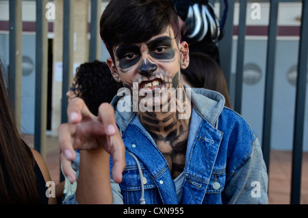 Fans of Lady Gaga before the show in Barcelona. 12/10/06 Stock Photo