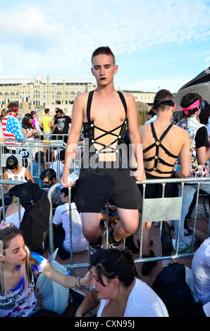 Fans of Lady Gaga before the show in Barcelona. 12/10/06 Stock Photo