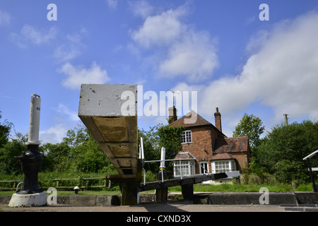 the grand union canal - the location is hatton flight of locks near leamington spa in warwickshire, the midlands, england, uk Stock Photo