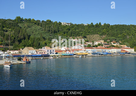 Seafront promenade, Katakolon, Pyrgos Municipality, West Greece Region, Greece Stock Photo