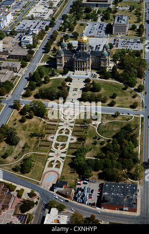 aerial photograph state capitol, Des Moines, Iowa Stock Photo