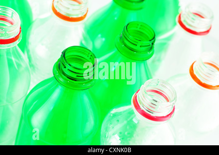 water bottles isolated on white background Stock Photo