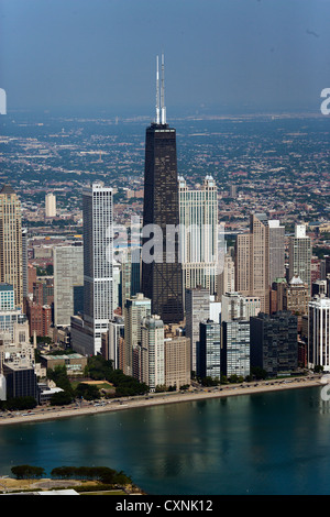 aerial photograph John Hancock Center, Chicago, Illinois Stock Photo