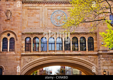 Victorian Stone Arch Yale University Art Building New Haven Connecticut Stock Photo