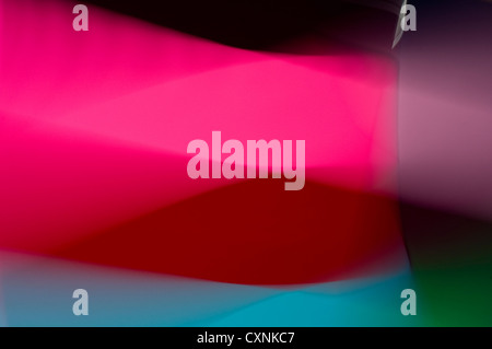 Abstract of a colorful room divider blurred in camera using a panning technique Stock Photo
