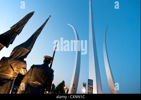 US Air Force Memorial in Arlington Virginia near Washington DC. Stock Photo