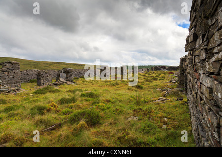 Old mine buildings at Rhiw Bach Quarry Stock Photo