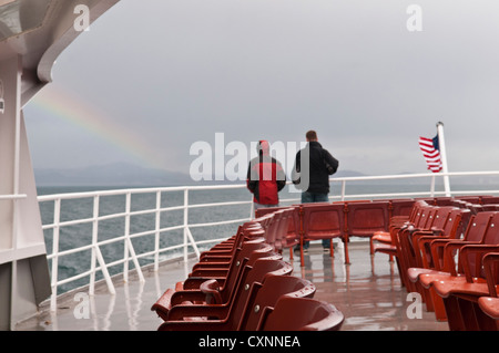 Canada, BC, Victoria. Blackball Coho ferry ride between Victoria and Port Angeles, US Stock Photo