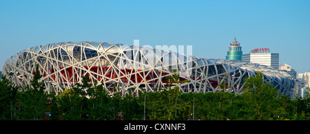 Beijing National Stadium - Bird's Nest Olympic Stadium in Beijing China Stock Photo