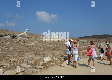 Terrace of the Lions, Delos, Cyclades, Greece Stock Photo - Alamy