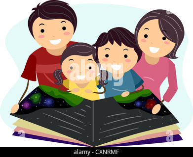 reading together clipart
