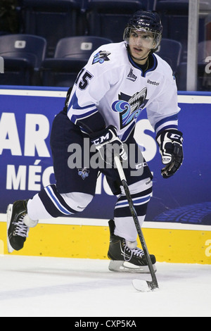QMJHL (LHJMQ) hockey profile photo on Rimouski Oceanic Anthony DeLuca Stock Photo
