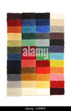 samples of color threads carpet Stock Photo