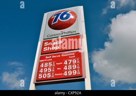 California Gas prices sign October 9 2012 Stock Photo