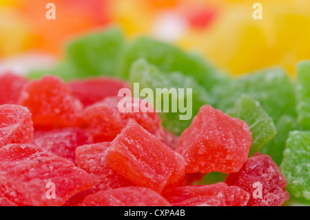 Fruit candy multi-colored all sorts background Stock Photo