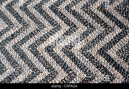 Traditional pebble mosaic, Greece Stock Photo