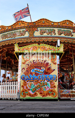 Carousel on the Brighton Pier Stock Photo