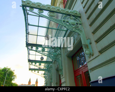 Art Deco awning in Prague Stock Photo