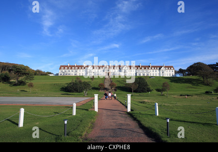Turnberry golf and spa resort in Ayrshire Scotland which is famous for hosting major golfing tournaments Stock Photo