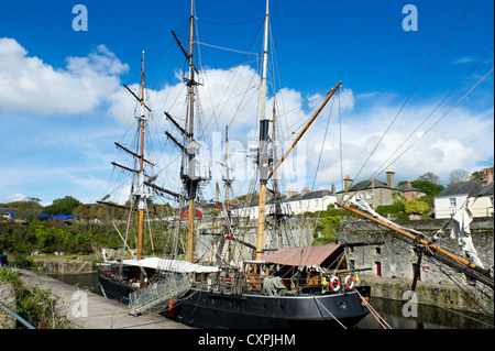 Charlestown Harbour in Cornwall Stock Photo