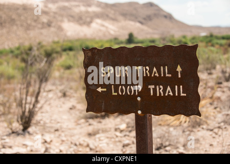 Big Bend National Park, Texas, hiking trails. Stock Photo