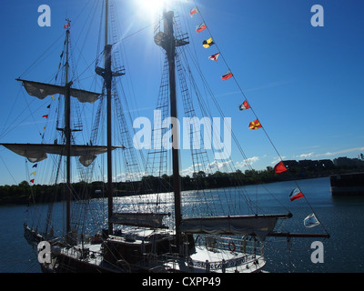 Tall ship on a sunny day Stock Photo