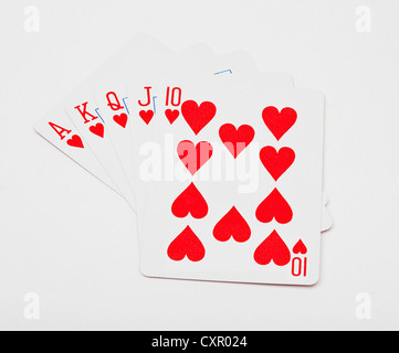 Royal flush Stock Photo