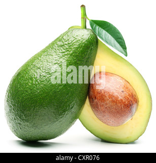 Avocado isolated on a white background. Stock Photo