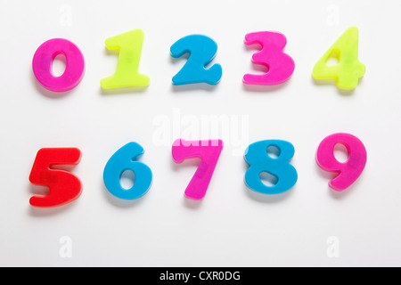 Fridge magnet numbers Stock Photo