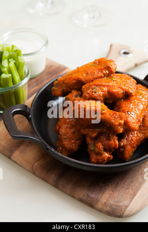 Dish of chicken wings Stock Photo