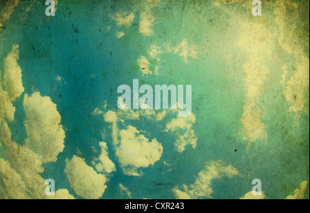 Retro Background of sky whith clouds Stock Photo