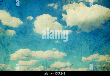 Retro Background of sky whith clouds Stock Photo
