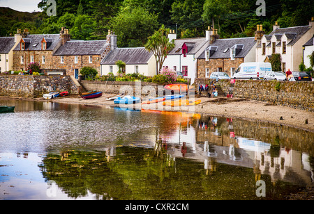 Plockton village on Loch Carron in Scottish Highlands UK EU Stock Photo