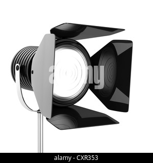 3d render of black spotlights on a white background Stock Photo