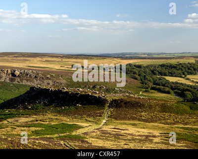 Carl Wark iron age Hill fort on Hathersage moor in  the Derbyshire Peak District National Park England Stock Photo