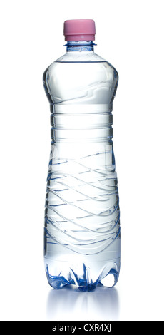 plastic water bottle on white background Stock Photo