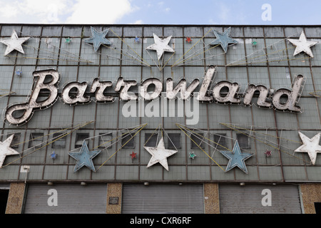 The facade and sign of the Barrowland market and music venue on Gallowgate in Glasgow, Scotland, UK Stock Photo