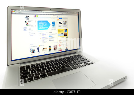 Ebay, website displayed on the screen of an Apple MacBook Pro Stock Photo