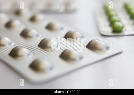 Tablets in blister packs Stock Photo