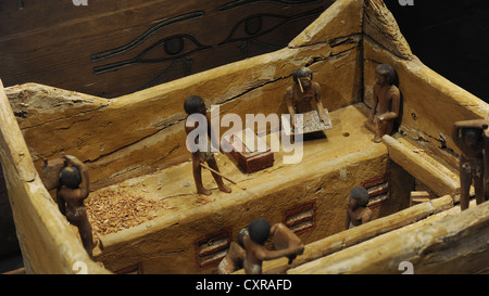 Egyptian Art.Tomb equipment of Gemniemh at Saqqara, c. 1990 B.C . Granary. Middle Kingdom. Ny Carlsberg Glyptotek. Stock Photo