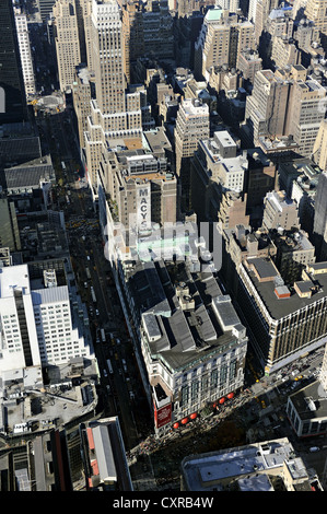 View from the Empire State Building with Macy's department store, Midtown Manhattan, New York City, New York, USA, North America Stock Photo