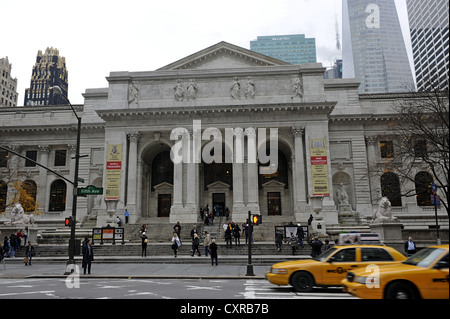 New York Public Library, 5th Avenue, Midtown Manhattan, New York City, New York, USA, North America Stock Photo