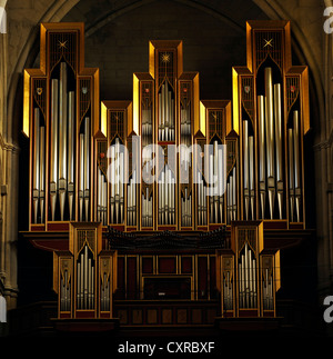 Grenzing organ, interior view, Almudena Cathedral, Santa María la Real de La Almudena Cathedral, Madrid, Spain, Europe Stock Photo